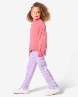 HEMA Kinderbroek straight fit bloemen lila (lila)