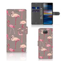 Sony Xperia 10 | Telefoonhoesje | Met pasjeshouder | Flamingo