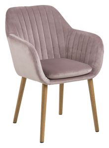 Bendt Eetkamerstoel 'Albin' Velvet, kleur Dusty Rose