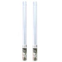 Plakfolie/raamfolie op rol - 2x - transparant mat - 45 cm x 2 meter - zelfklevend