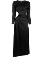 Cynthia Rowley robe en soie Swing à coupe longue - Noir - thumbnail