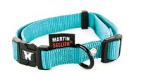 MARTIN SELLIER HALSBAND NYLON TURQUOISE VERSTELBAAR 16 MMX30-45 CM