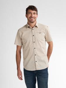 Petrol Men Shirt Short Sleeve Aop M-1050-sis430 Overhemd 7130 Light Tan