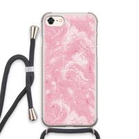 Abstract Painting Pink: iPhone 8 Transparant Hoesje met koord