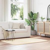 VidaXL Hoogpolig vloerkleed navarra 120x170 cm polyester crèmekleurig