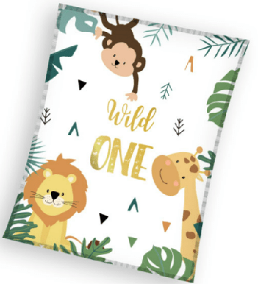 Sweet Home Wild One fleece plaid multicolor 110x140cm Sweet Home Wild One fleece plaid multicolor 110x140cm
