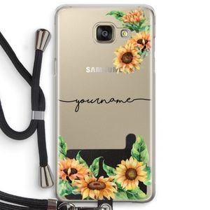Zonnebloemen: Samsung Galaxy A5 (2016) Transparant Hoesje met koord