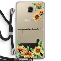 Zonnebloemen: Samsung Galaxy A5 (2016) Transparant Hoesje met koord