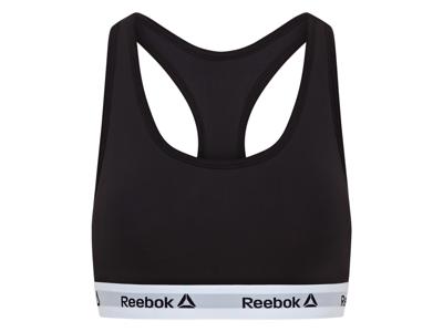 Reebok Dames sport-BH (M, Zwart/wit)