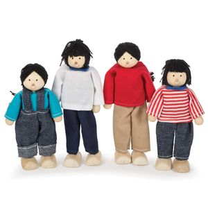 Tidlo Multiculturele poppen Aziatische familie