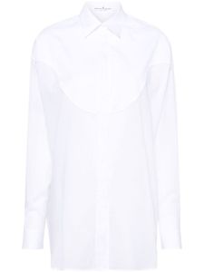 Ermanno Scervino chemise en coton à empiècements contrastants - Blanc