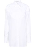 Ermanno Scervino chemise en coton à empiècements contrastants - Blanc