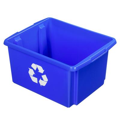 Sunware opslagbox - blauw - 32 liter - 45 x 36 x 24 cm - kunststof - opbergbox