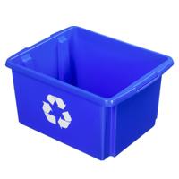 Sunware opslagbox - blauw - 32 liter - 45 x 36 x 24 cm - kunststof - opbergbox