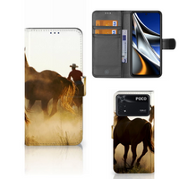 Xiaomi Poco X4 Pro 5G Telefoonhoesje met Pasjes Design Cowboy