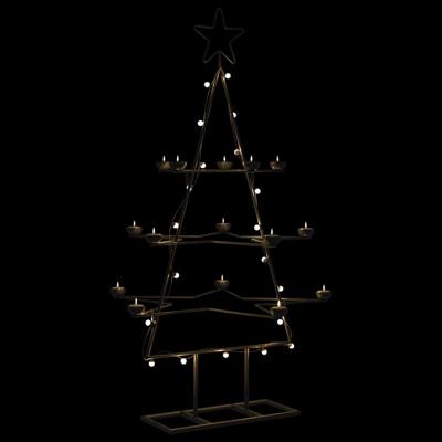 VidaXL Kerstdecoratie kerstboom 105 cm metaal zwart