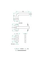 Deurkruk op rozet LIDO zwart ovaal rozet PC