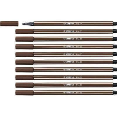 Markeerstiften Stabilo Pen 68 Bruin (10 Onderdelen)