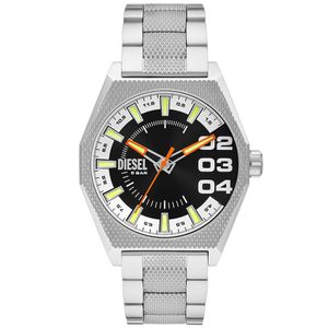 Diesel DZ2172 Horloge Scraper staal zilverkleurig-zwart 43 mm