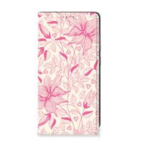 Samsung Galaxy A52 Smart Cover Pink Flowers - thumbnail