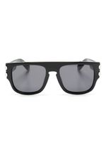 Philipp Plein lunettes de soleil carrées à plaque logo - Noir - thumbnail