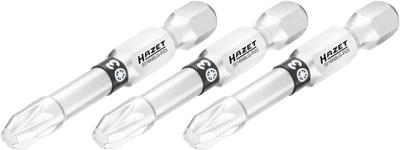 HAZET Bit 2216NSLG-PZ3/3 · 1/4 inch (6,3 mm) zeskant massief · Pozidriv-profiel PZ · 3-delig · SW PZ3