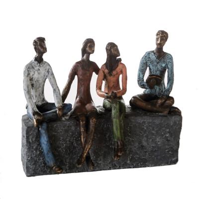 Polysculptuur Netwerk brons/kleurrijk