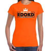 Koningsdag verkleed T-shirt voor dames - extreme dorst op koningsdag - oranje - feestkleding - thumbnail