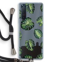 Tropische bladeren: Sony Xperia 5 II Transparant Hoesje met koord