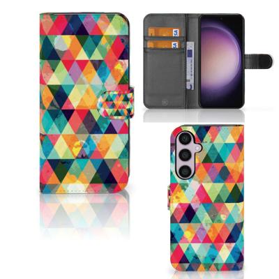 Samsung Galaxy S24 Plus | Telefoon Hoesje | Geruit | Portemonnee hoesje