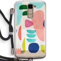 Bold Rounded Shapes: LG K10 (2016) Transparant Hoesje met koord