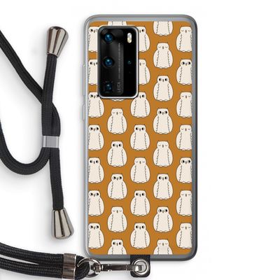 Uilen: Huawei P40 Pro Transparant Hoesje met koord