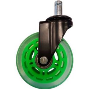 LC-Power LC-CASTERS-7BG-SPEED bureaustoelonderdeel Groen Kunststof, Rubber Zwenkwielen