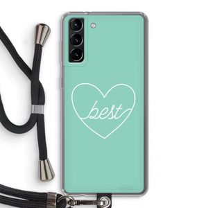 Best heart pastel: Samsung Galaxy S21 Plus Transparant Hoesje met koord