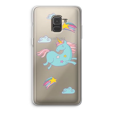Vliegende eenhoorn: Samsung Galaxy A8 (2018) Transparant Hoesje