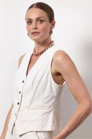 Enith gilet - ecru - 12983