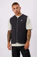 Black Bananas Monogram Quilted Vest Heren Zwart - Maat XS - Kleur: Zwart | Soccerfanshop