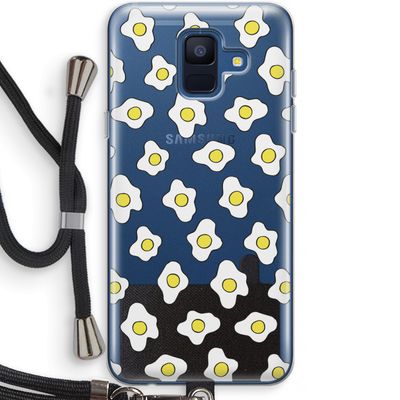 Spiegeleitjes: Samsung Galaxy A6 (2018) Transparant Hoesje met koord