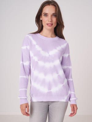 Tie dye trui van zuiver katoen