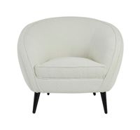 Light & Living Fauteuil Almond Bouclé - Crème