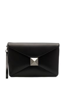 Valentino Garavani pochette Roman Stud en cuir - Noir