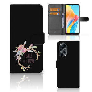 OPPO A58 4G Leuk Hoesje Boho Text