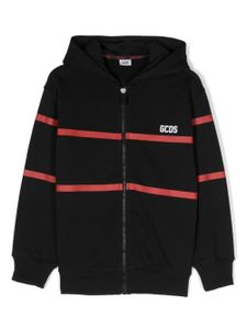 Gcds Kids veste en coton à logo imprimé - Noir