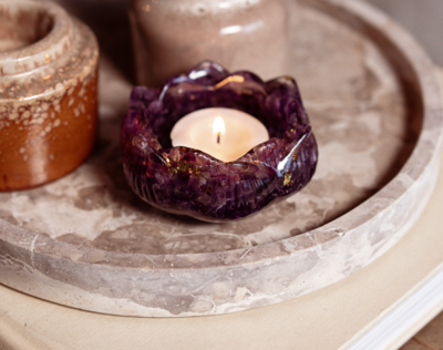 Amethist Lotus Kaarshouder - Home & Living - Spiritueelboek.nl