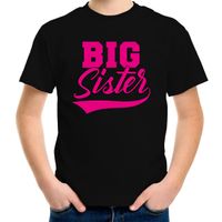 Big sister cadeau t-shirt zwart meisjes / kinderen