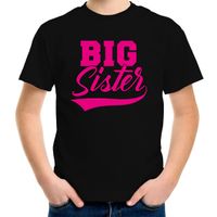 Big sister cadeau t-shirt zwart meisjes / kinderen Big sister cadeau t-shirt zwart meisjes / kinderen