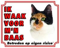 Katten Waakbord - Ik waak voor mijn baas Lapjes