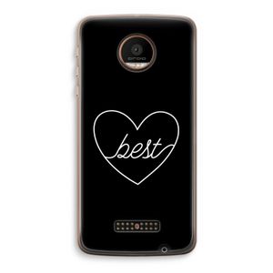 Best heart black: Motorola Moto Z Force Transparant Hoesje