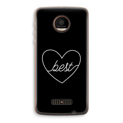 Best heart black: Motorola Moto Z Force Transparant Hoesje