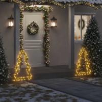 VidaXL Kerstverlichting met grondpinnen boom 115 led&apos;s 90 cm